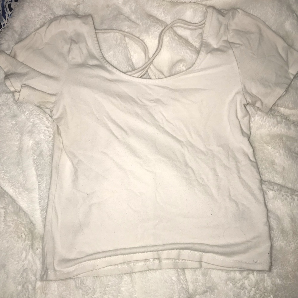 Aeropostal white crop top